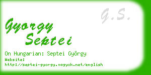 gyorgy septei business card